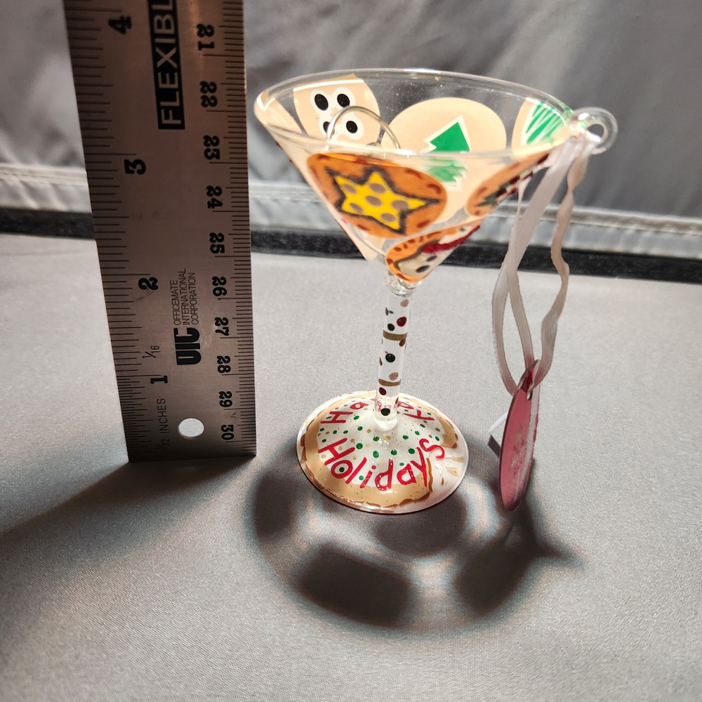 Lolita Mini-Tini Holiday Christmas Martini Glass Ornament - Multicolor - Picture 2 of 10